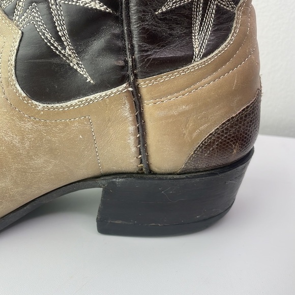 SEIBERLING Vintage Leather Hand Made Cowboy Western Cowgirl Boots Size 6 B # 102 - Picture 8 of 15